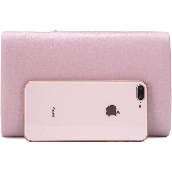 Women Satin Bag Bow Flap Formal Party Evening Clutch - Picture 3 of 7